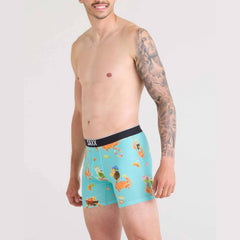 Saxx Volt Breathable Mesh Boxer Briefs, Crab Cocktail/Turquoise