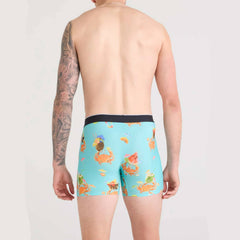 Saxx Volt Breathable Mesh Boxer Briefs, Crab Cocktail/Turquoise