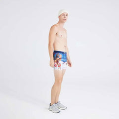 Saxx Volt Breathable Mesh Boxer Briefs, Dogs of Saxxmas/Blue