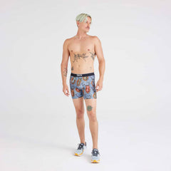 Saxx Volt Breathable Mesh Boxer Brief, Mr. Deer Face/Slate