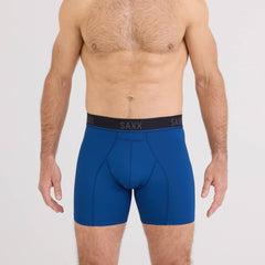Saxx Kinetic Light-Compression Mesh Boxer Briefs, Navy Dawn