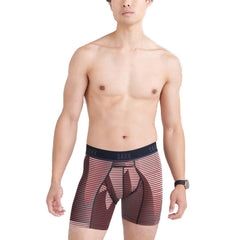 Saxx Kinetic Light Compression Mesh Boxer Briefs, Optic Mountain/Dark Brick