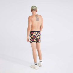 Saxx DropTemp Cooling Cotton Boxer Briefs, Any Way U Slice It/Black