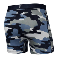 Saxx DropTemp Cooling Mesh Boxer Briefs, Tidal Camo/Blue