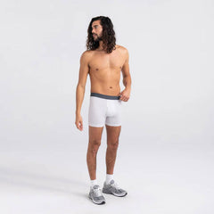 Saxx DropTemp Cooling Mesh Boxer Briefs, White