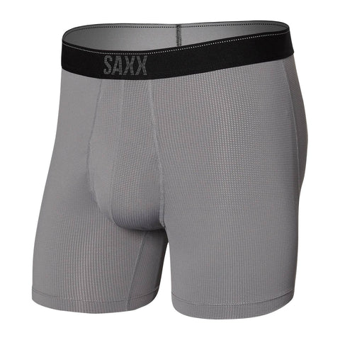 Saxx Quest Quick Dry Mesh Boxer Briefs, Dark Charcoal II
