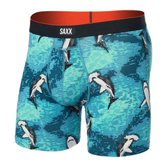 Saxx Multi-Sport Mesh Boxer Briefs, Hammerhead Camo/Aqua