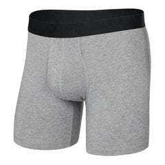 Saxx DropTemp Cooling Cotton Boxer Briefs, Dark Grey Heather