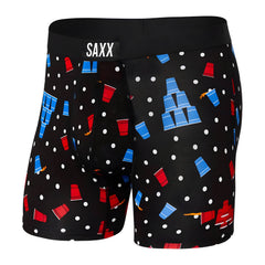 Saxx Vibe Super Soft Boxer Briefs, Black Beer Champs