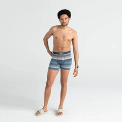 Saxx Vibe Super Soft Boxer Briefs, Hazy Stripe/Washed Blue