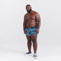 Saxx Vibe Super Soft Boxer Briefs, Blue Pop Jungle