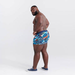 Saxx Vibe Super Soft Boxer Briefs, Blue Pop Jungle