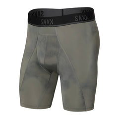 Saxx Kinetic Light-Compression Mesh Long Boxer Briefs, Cargo Grey