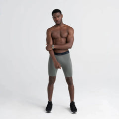 Saxx Kinetic Light-Compression Mesh Long Boxer Briefs, Cargo Grey