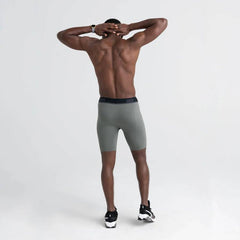 Saxx Kinetic Light-Compression Mesh Long Boxer Briefs, Cargo Grey