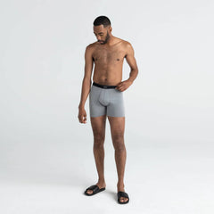 Saxx Daytripper 2-Pack Comfort Stretch Boxer Briefs, Black/Grey Heather