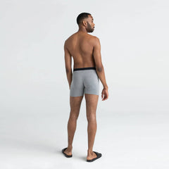 Saxx Daytripper 2-Pack Comfort Stretch Boxer Briefs, Black/Grey Heather