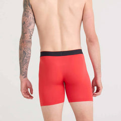 Saxx Multi Sport 2-Pack Mesh Boxer Briefs, Sunset Red/Black