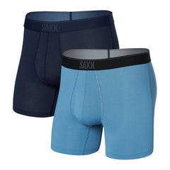 Saxx Quest Quick-Dry Mesh 2-Pack Boxer Briefs, Maritime/Slate