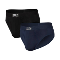 Saxx Ultra Super Soft  2-Pack Briefs, Black/Navy