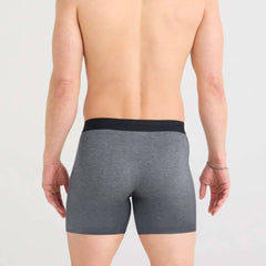 Saxx Vibe Xtra Soft Comfort 2-Pack Boxer Briefs, Black/Dark Grey Heather
