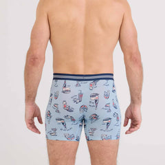 Saxx Vibe Xtra Soft Comfort 2-Pack Boxer Briefs, High Brow Low Life/Navy
