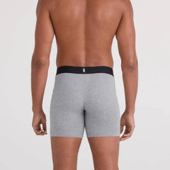 Saxx DropTemp Cooling Cotton 3-Pack Boxer Briefs, Dark Grey Heather/Dark Ink/Black