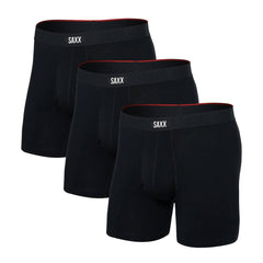 Saxx Vibe Xtra 3-Pack Boxer Briefs, Black