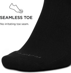 Feetures Thera Cush Unisex Crew Socks, Black