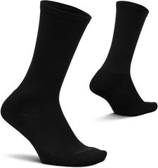 Feetures Thera Cush Unisex Crew Socks, Black