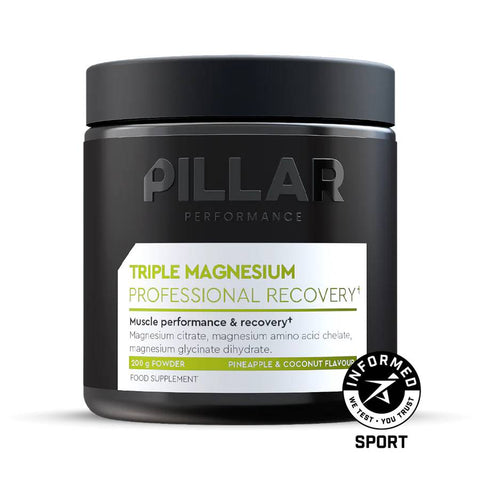 PILLAR Performance Triple Magnesium Professional Recovery Powder, Pineapple Coconut (200g)