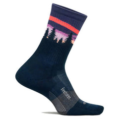 Feetures Trail Max Cushion Mini Crew, Purple Aurora