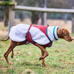 Non-Stop Dogwear Trekking Fleece Dog Jacket, Grey/Wine/Teal