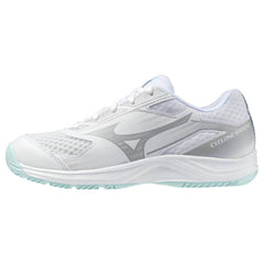 Mizuno Cyclone Speed 5 Women's Court Shoes, White/Blue Tint