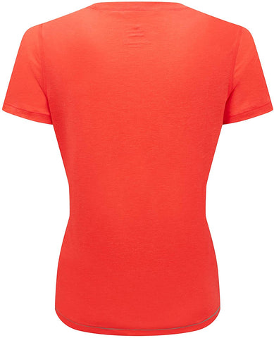 Ronhill Life Tencel Women's T-Shirt, Hot Coral Marl