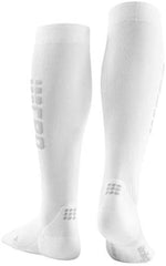 CEP Pro+ Run Ultralight Men's Compression Running Socks, White/Grey