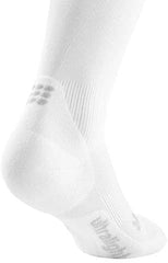 CEP Pro+ Run Ultralight Men's Compression Running Socks, White/Grey