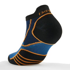 Thorlo Prolite Ultra-Light Cushion No-Show Socks, Blue/Orange