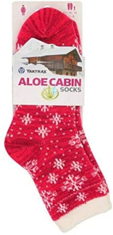 Yaktrax Cabin Socks - Warm, Soft, Aloe-Infused Comfort - One Size