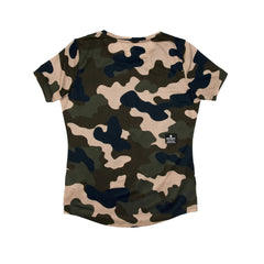 SAYSKY Women's Camo Combat T-Shirt, Multicolour