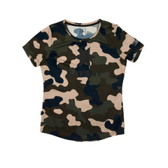 SAYSKY Women's Camo Combat T-Shirt, Multicolour