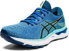 Asics Gel-Nimbus 24 Men's Road Running Shoes, Lake Drive/Hazard Green